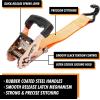 imageCartman 15quot x 15 Padded Ratchet Tie Down 3000Lbs Capacity 4pk Orange4PK
