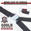 imageCartman 1quot x 12 Lashing Straps Cargo TieDown Strap Up to 600lbs 6pk in Carry Bag BlackBlack