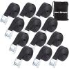 imageCartman 1quot x 12 Lashing Straps Cargo TieDown Strap Up to 600lbs 6pk in Carry Bag BlackBlack