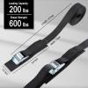 imageCartman 1quot x 12 Lashing Straps Cargo TieDown Strap Up to 600lbs 6pk in Carry Bag BlackBlack