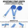 imageCartman 1quot x 12 Lashing Straps Cargo TieDown Strap Up to 600lbs 6pk in Carry Bag BlackBlue