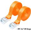 imageCartman 1quot x 12 Lashing Straps Cargo TieDown Strap Up to 600lbs 6pk in Carry Bag BlackOrange