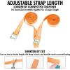 imageCartman 1quot x 12 Lashing Straps Cargo TieDown Strap Up to 600lbs 6pk in Carry Bag BlackOrange
