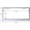 imageCartman 2 Holes License Plate Frame Stainless Steel Car Licence Plate with Screws Washers Caps for US Standard Pack of 2