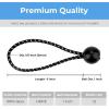 imageCartman 30 Pack 6 Inch Ball Bungee Cords Canopy Ties with Elastic String for Canopy Tarp Straps Tent Black6inch 60pk
