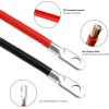 imageCartman 4AWG 18Inch Battery Inverter Cables Set 4Gauge x 18quot 1 Positive ampamp 1 Negtive for Car Truck RV Solar4 AWG 18