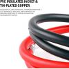 imageCartman 4AWG 18Inch Battery Inverter Cables Set 4Gauge x 18quot 1 Positive ampamp 1 Negtive for Car Truck RV Solar4 AWG 18