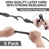 imageCartman 6 Pack Flat Adjustable Bungee Cords with Hooks 48 Inch Bungee Cords with Hooks Rubber Bungee Straps for Outdoor Camping Tarps