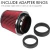 imageCartman ClampOn Engine Air Filter Fit Intake Tube with 3354in Diameter Premium High Performance Replacement Filter Washable and Reusable Round Tapered Red