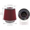 imageCartman ClampOn Engine Air Filter Fit Intake Tube with 3354in Diameter Premium High Performance Replacement Filter Washable and Reusable Round Tapered Red