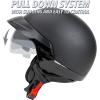 imageCartman Motorcycle Open Face Helmet with Sun Visor Quick Release Buckle DOT Approved MediumBlack