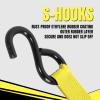 imageCartman Ratchet Tie Down Straps 4PK 2000lb Max Break Strength with Premium 1quot x 15 Rachet Tie Downs with Padded Handles 4PK 1quot x 18quot Soft Loop for Moving Securing Cargo4PC