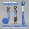 imageCartman Ratchet Tie Down Straps 4PK 2000lb Max Break Strength with Premium 1quot x 15 Rachet Tie Downs with Padded Handles 4PK 1quot x 18quot Soft Loop for Moving Securing Cargo4PK Blue
