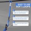 imageCartman Ratchet Tie Down Straps 4PK 2000lb Max Break Strength with Premium 1quot x 15 Rachet Tie Downs with Padded Handles 4PK 1quot x 18quot Soft Loop for Moving Securing Cargo4PK Blue