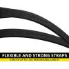 imageCartman Rubber Bungee Cords Set 20Pack 15 Inch 23 Max Stretch Heavy Duty Black Tie Down Straps for Outdoor Tarp Covers21Inch10PK