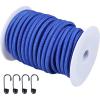 imageCARTMAN 14 Marine Grade Elastic Cord Crafting Stretch String 40kg x 50ft with 4 More Hooks for Camping Kayak Deck Crafting Blue ColorBlue