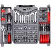 imageCARTMAN 205 Piece Ratchet Wrench Tool Set 14quot ampamp 38quot ampamp 12quot Drive with SAEMetric Sockets Kit in Plastic Toolbox123 PC