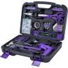 imageCartman 149 Piece Tool Set General Household Hand Tool Kit with Cordless Screwdriver Blue149 PURPLE