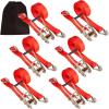 imageCartman 2quot x 27 Heavy Duty Ratchet Tie Down up to 10000 lbs 6pk in Carry Bag Cargo Straps6PK