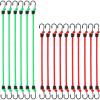 imageCartman 32 Piece Bungee Cords Assortment Jar Includes 10quot 18quot 24quot 32quot 40quot Bungee Cord with Hooks 8quot Canopy Tarp Ball Ties and Tarp Clips16 PC