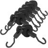 imageCartman 6 Pack Flat Adjustable Bungee Cords with Hooks 48 Inch Bungee Cords with Hooks Rubber Bungee Straps for Outdoor Camping Tarps