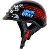 imageCartman Cruiser Scooter Motorcycle Half Face Helmet Patriotic Eagle USA Graphics DOT Approved for Bike Scooter ATV UTV Chopper XLargeFlag Skull