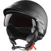 imageCartman Motorcycle Open Face Helmet with Sun Visor Quick Release Buckle DOT Approved MediumBlack