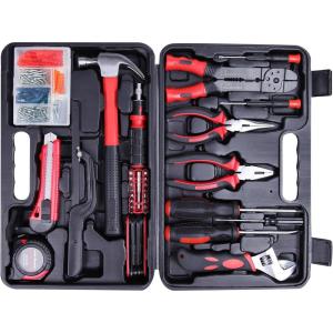 imageCARTMAN 160 Piece General Household Hand Tool Set Kit with Plastic Toolbox Electricians Tools160 PC