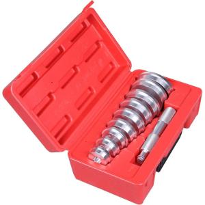 imageCARTMAN Bearing Race and Seal Bushing Driver Install Set 1 Handle and 9 Discs Collar Axle Housing with Carrying Case Master Universal Aluminum Bush Drive Seal Kit for Automotive Wheel Bearings