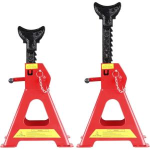 imageCARTMAN Car Jack Stands 3 Ton 6600 lb Capacity Steel Car Lifting Stand Heavy Duty Double Locking Safety Pin Automotive Jack Stand Sets for SUV MPV Truck RV 1 Pair
