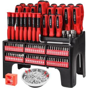 imageCARTMAN Magnetic Screwdriver Set with Rack Includs Precision Screwdriver Magnetizer Demagnetizer and Magnetic Bowl DIY Tools for Men