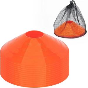 imageCARTMAN Plastic Training Cones Set of 1224 Pack 9quot or 1224 Pack 7quot or 1224 Pack Disc Cone Agility Soccer Cones Indoor Outdoor and Festive Events Field Marker Agility ConesDisc 12pk