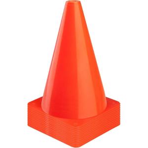 imageCARTMAN Plastic Training Cones Set of 1224 Pack 9quot or 1224 Pack 7quot or 1224 Pack Disc Cone Agility Soccer Cones Indoor Outdoor and Festive Events Field Marker Agility Cones7 12pk