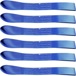 imageCARTMAN Soft Loop TieDown Straps in Blue Color 8pk x 18in 3600lbs10000lbs 6PK