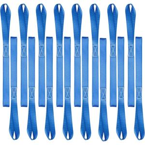 imageCARTMAN Soft Loop TieDown Straps in Blue Color 8pk x 18in 3600lbs16pk Blue
