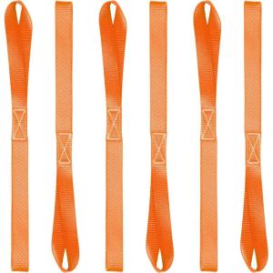 imageCARTMAN Soft Loop TieDown Straps in Blue Color 8pk x 18in 3600lbs6pk Orange