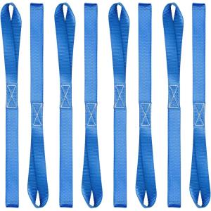 imageCARTMAN Soft Loop TieDown Straps in Blue Color 8pk x 18in 3600lbs8Pk