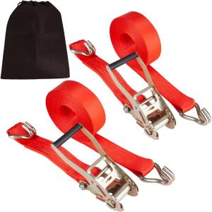imageCartman 2quot x 27 Heavy Duty Ratchet Tie Down up to 10000 lbs 6pk in Carry Bag Cargo Straps2PK