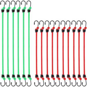 imageCartman 32 Piece Bungee Cords Assortment Jar Includes 10quot 18quot 24quot 32quot 40quot Bungee Cord with Hooks 8quot Canopy Tarp Ball Ties and Tarp Clips16 PC