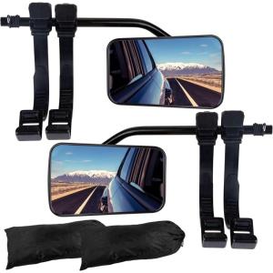 imageCartman Universal Clipon Towing Mirror Extended Mirrors for Towing 360 Degree Rotation Adjustable Vibrationless Secure Fit 2PK2pk