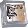 imageCARTMAN Finished Size 8x10 Feet Extra Thick 20 Mil Brown Ultra Heavy Duty Poly Tarp Multipurpose Protective Cover UV Resistant Waterproof Poly Tarpaulin with Reinforced EdgesSilverBlack 16mil