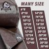 imageCARTMAN Finished Size 8x10 Feet Extra Thick 20 Mil Brown Ultra Heavy Duty Poly Tarp Multipurpose Protective Cover UV Resistant Waterproof Poly Tarpaulin with Reinforced EdgesBrownBrown 20mil