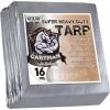 imageCARTMAN Finished Size 8x10 Feet Extra Thick 20 Mil Brown Ultra Heavy Duty Poly Tarp Multipurpose Protective Cover UV Resistant Waterproof Poly Tarpaulin with Reinforced EdgesSilverBlack 16mil