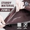 imageCARTMAN Finished Size 8x10 Feet Extra Thick 20 Mil Brown Ultra Heavy Duty Poly Tarp Multipurpose Protective Cover UV Resistant Waterproof Poly Tarpaulin with Reinforced EdgesBrownBrown 20mil