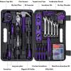 imageCARTMAN 152Piece Basic Household Hand Tool Setwith Toolbox Storage Case All Purpose Home Tool Kit Includes Essential Tools for Office College Repairs OrangePurple