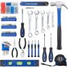 imageCARTMAN 152Piece Basic Household Hand Tool Setwith Toolbox Storage Case All Purpose Home Tool Kit Includes Essential Tools for Office College Repairs OrangeBlue