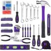 imageCARTMAN 152Piece Basic Household Hand Tool Setwith Toolbox Storage Case All Purpose Home Tool Kit Includes Essential Tools for Office College Repairs OrangePurple