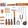 imageCARTMAN 152Piece Basic Household Hand Tool Setwith Toolbox Storage Case All Purpose Home Tool Kit Includes Essential Tools for Office College Repairs OrangeOrange