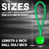 imageCartman 30 Pack 6 Inch Ball Bungee Cords Canopy Ties with Elastic String for Canopy Tarp Straps Tent Pure GreenGreen