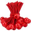imageCartman 30 Pack 6 Inch Ball Bungee Cords Canopy Ties with Elastic String for Canopy Tarp Straps Tent Pure GreenRed